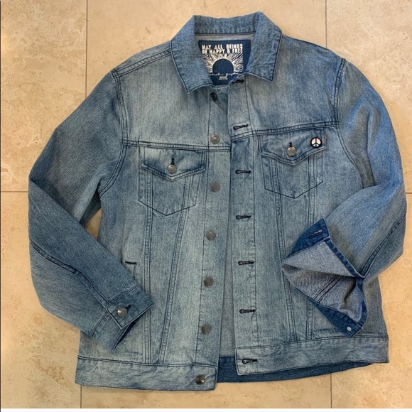 RARE SPIRITUAL GANGSTER Hamsa Graphic Denim Jacket - Picture 3 of 13